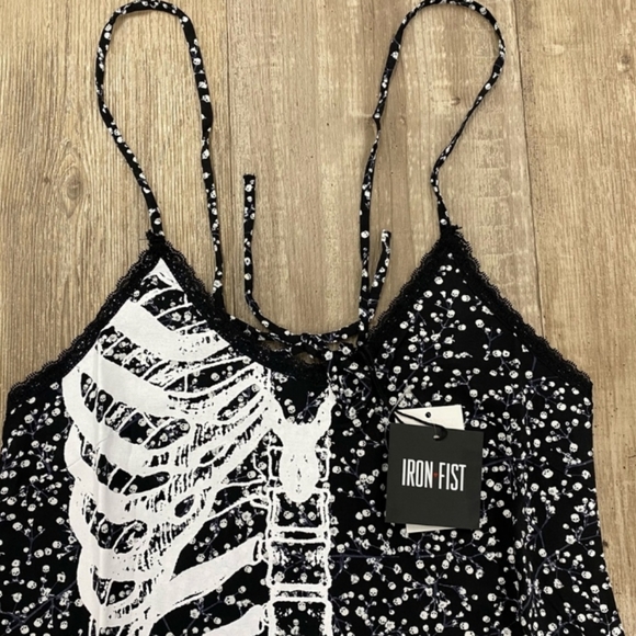 ☮️SOLD!☮️NWT! Iron Fist Death Breath Black Slip Dress. Size 2XL - Picture 8 of 11